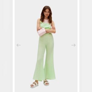 Sleeper Baccara Linen Jumpsuit NWT - mint M